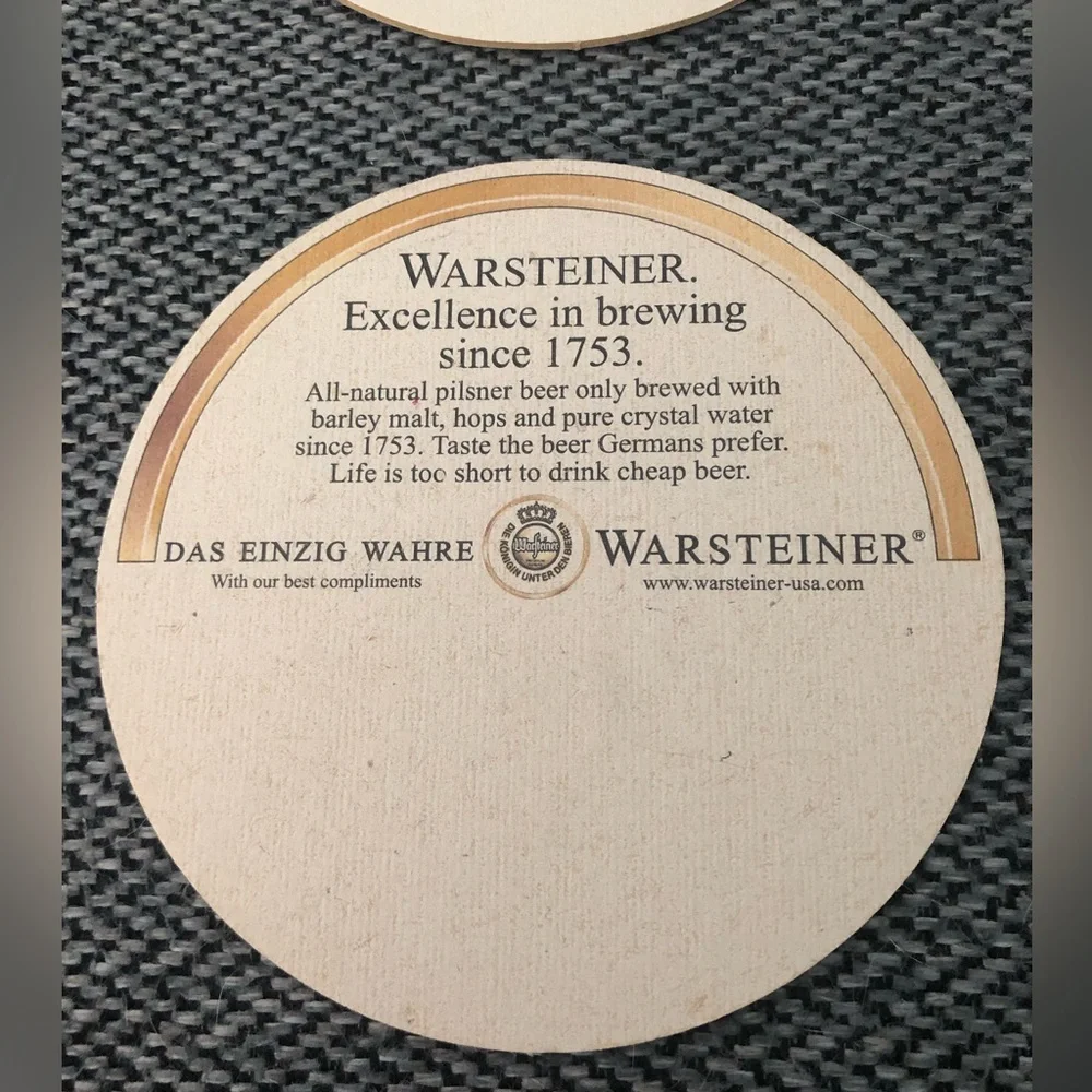 Warsteiner Premium Verum Beer Coasters (4)